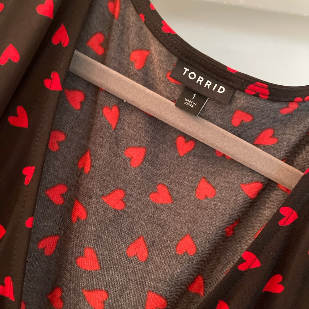 VALENTINE’S BLOUSE! Torrid Rayon wrap top!